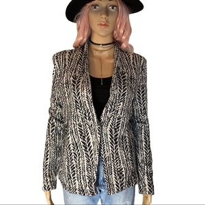 Nic + Zoe sz PS black leaf design blazer Sz SP